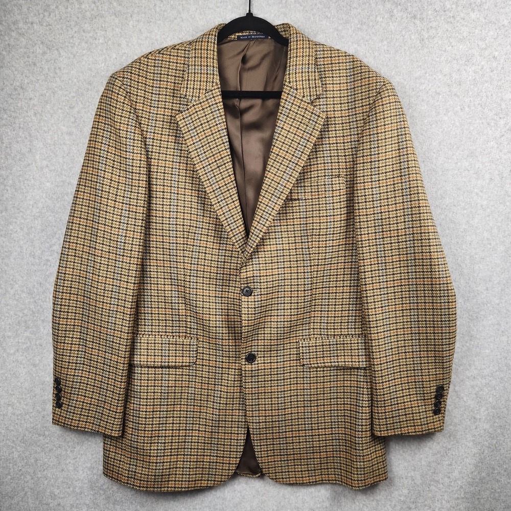 Lands End Blazer Mens Size 41L Sport Coat Jacket Lambswool Casual 2‎ Button...